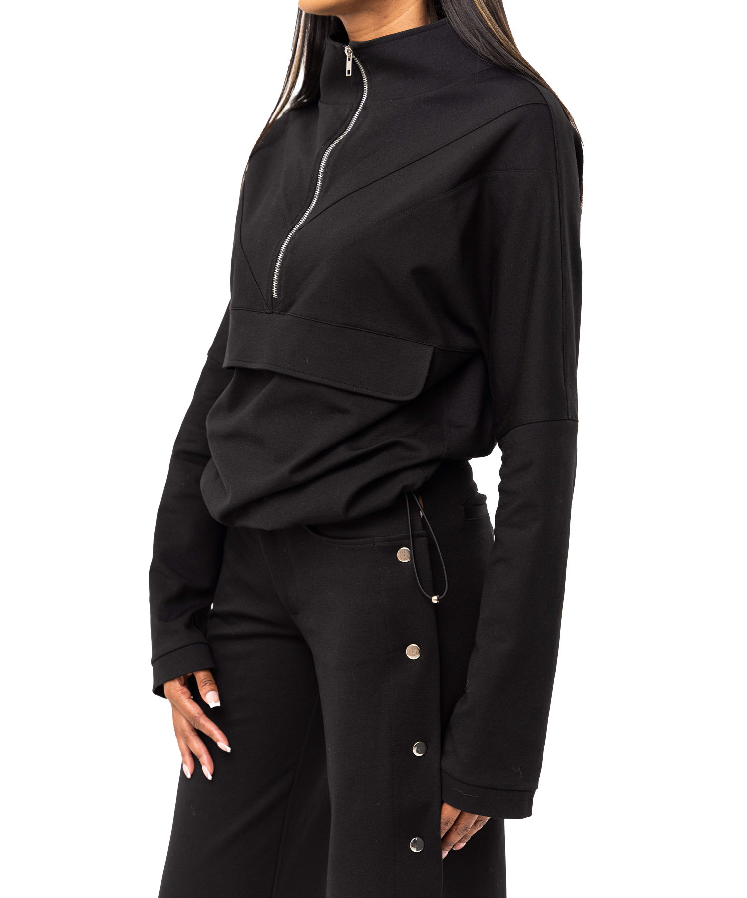 Sovana Black Pullover Jacket